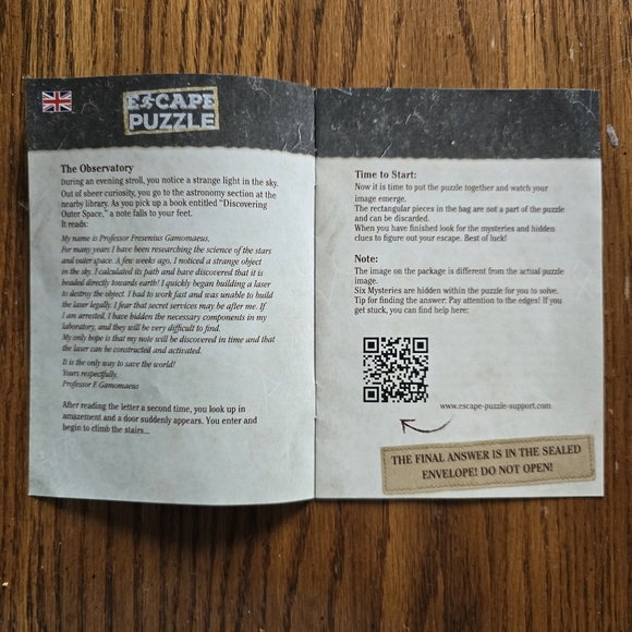 Ravensburger Escape Puzzle: The Space Observatory 759 Pieces - Picture 4 of 4